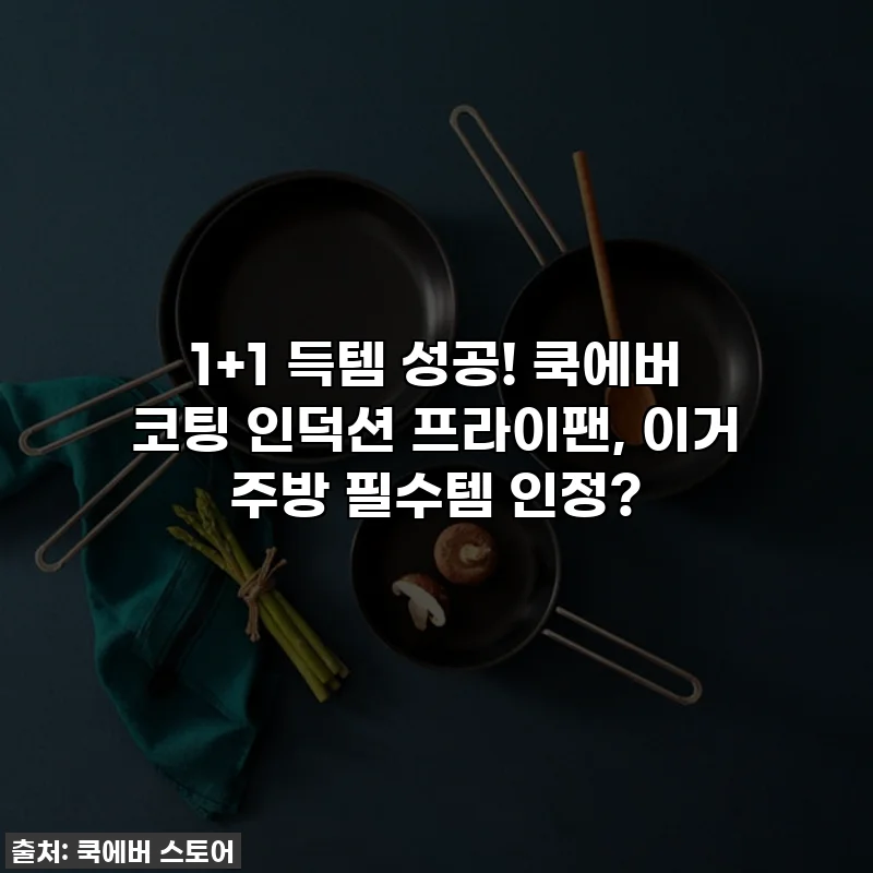 1+1 득템 성공! 쿡에버 코팅 인덕션 프라이팬, 이거 주방 필수템 인정?