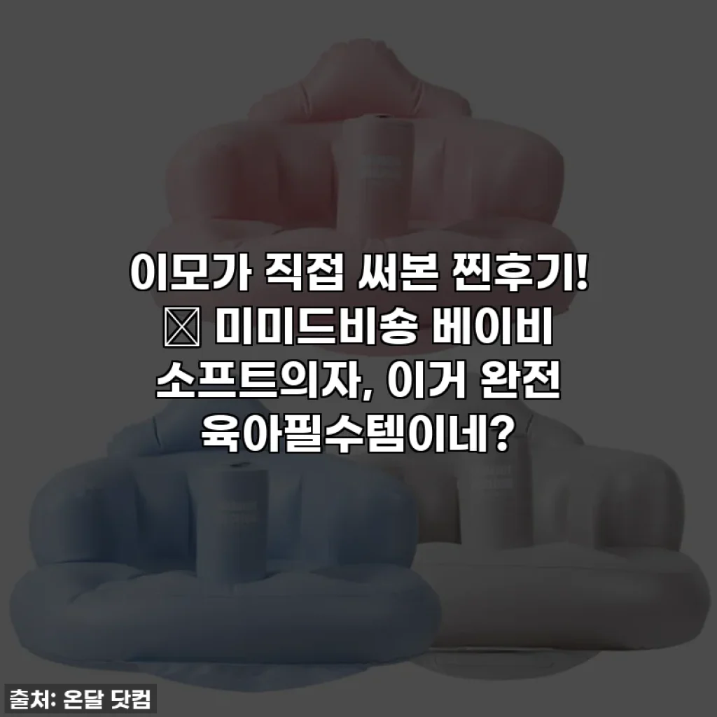 이모가 직접 써본 찐후기! 👶 미미드비숑 베이비 소프트의자, 이거 완전 육아필수템이네?