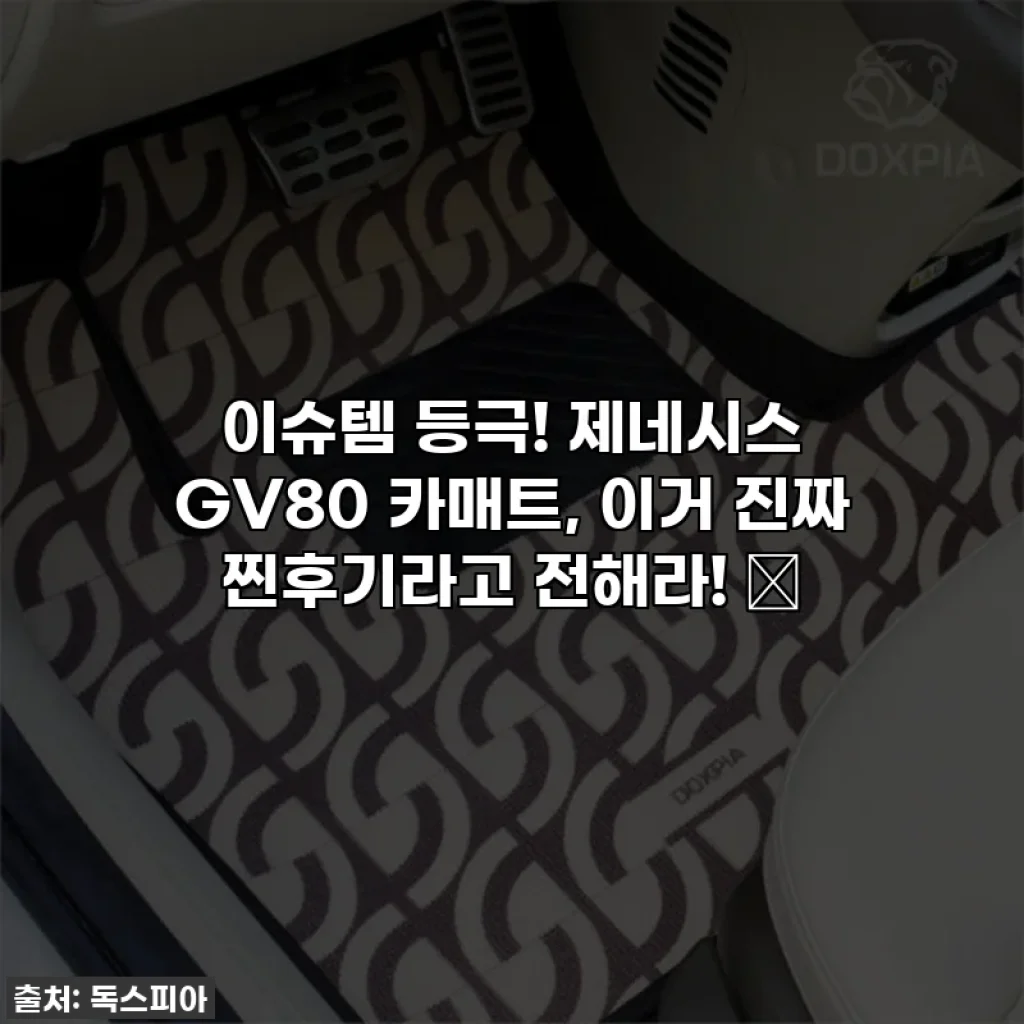 이슈템 등극! 제네시스 GV80 카매트, 이거 진짜 찐후기라고 전해라! ✨