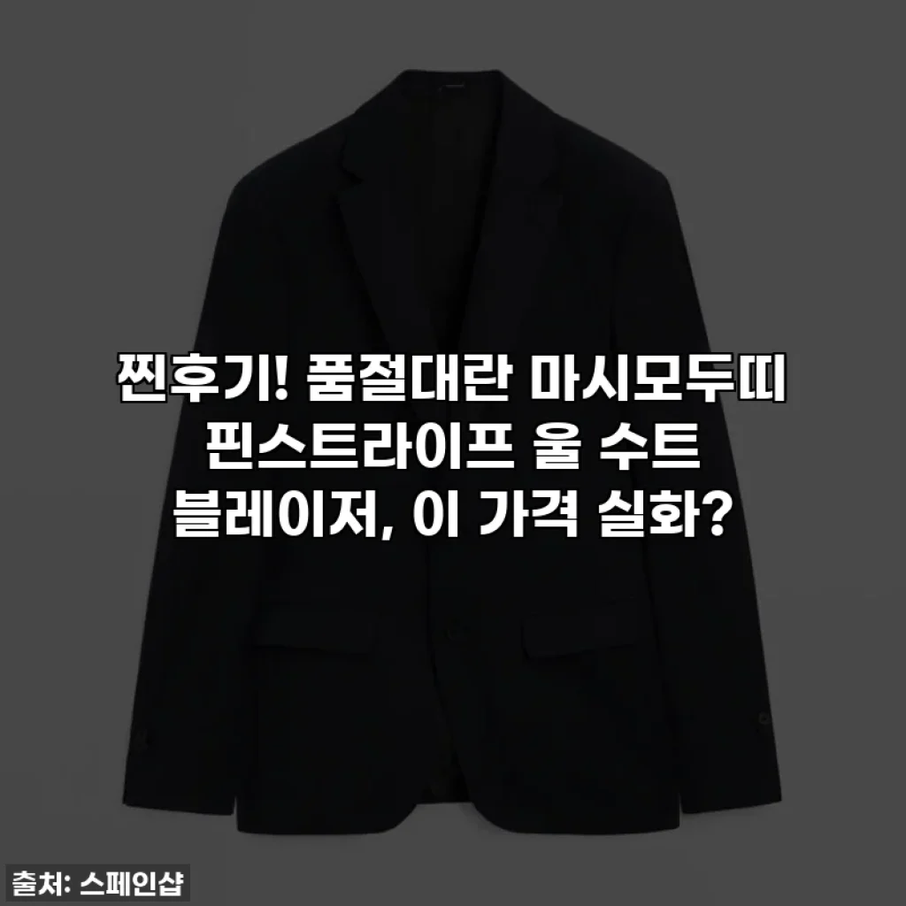 찐후기! 품절대란 마시모두띠 핀스트라이프 울 수트 블레이저, 이 가격 실화?