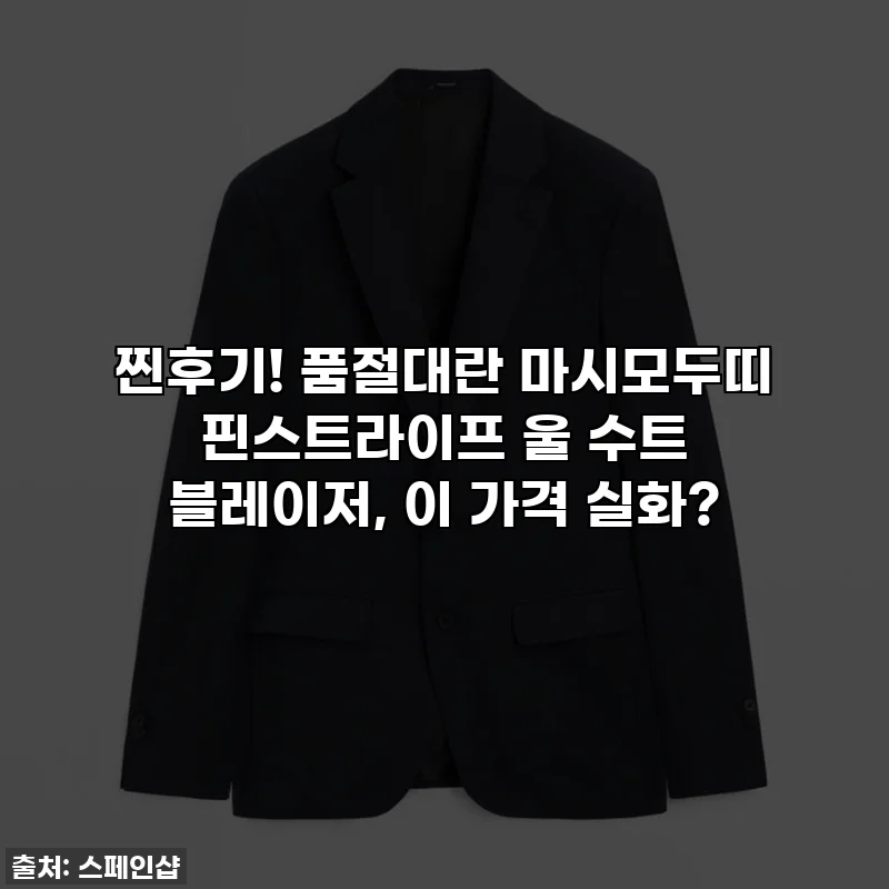 찐후기! 품절대란 마시모두띠 핀스트라이프 울 수트 블레이저, 이 가격 실화?