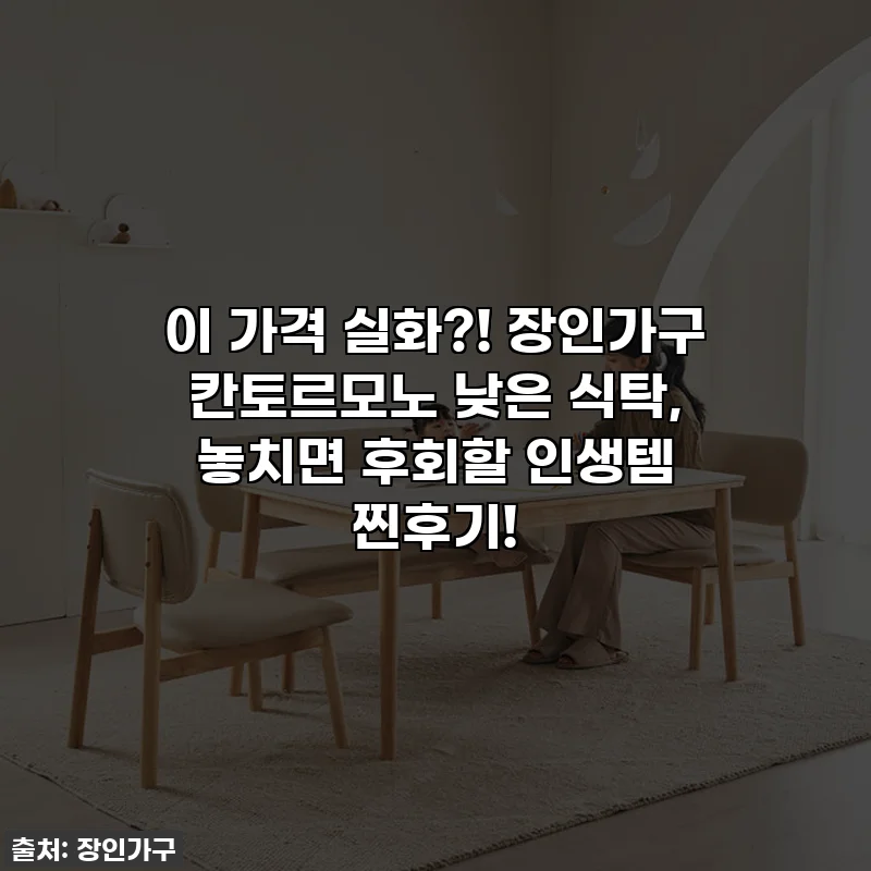 이 가격 실화?! 장인가구 칸토르모노 낮은 식탁, 놓치면 후회할 인생템 찐후기!