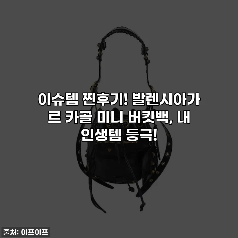 이슈템 찐후기! 발렌시아가 르 카골 미니 버킷백, 내 인생템 등극!