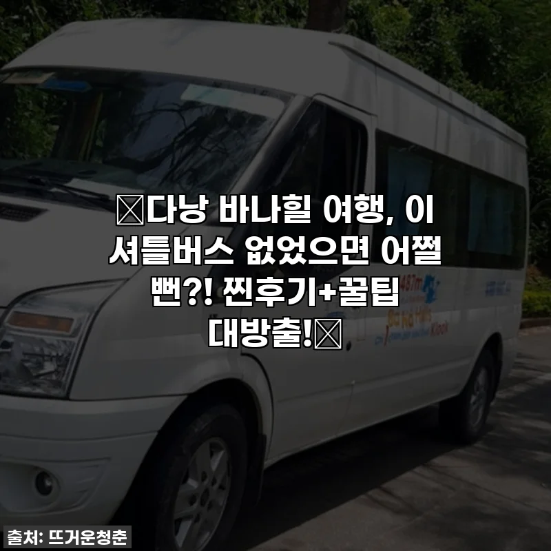⭐다낭 바나힐 여행, 이 셔틀버스 없었으면 어쩔 뻔?! 찐후기+꿀팁 대방출!⭐