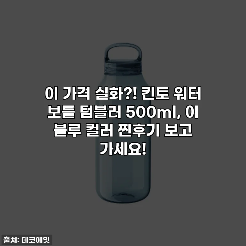 이 가격 실화?! 킨토 워터 보틀 텀블러 500ml, 이 블루 컬러 찐후기 보고 가세요!
