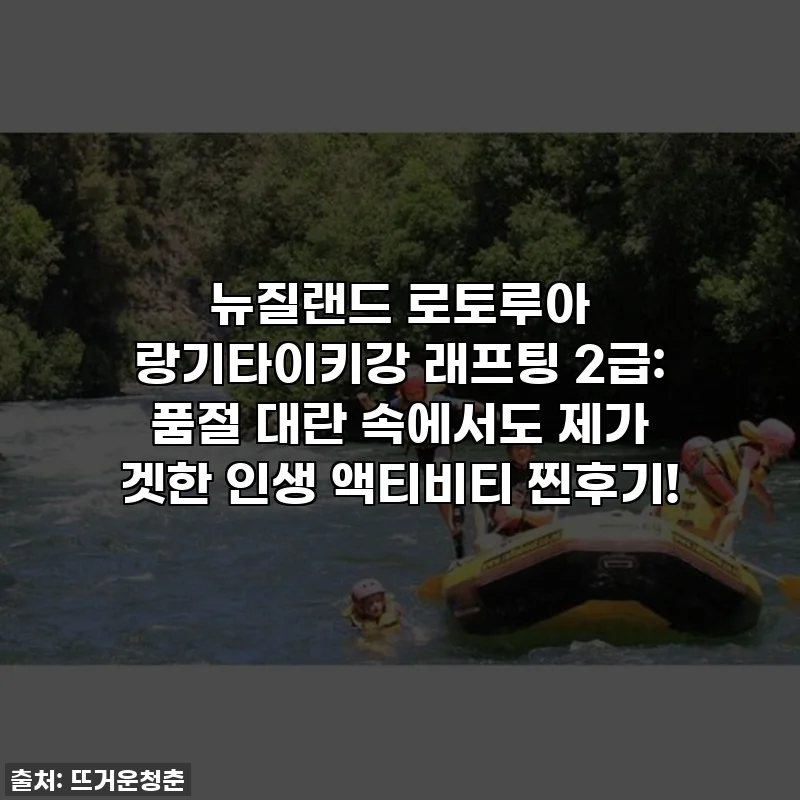 뉴질랜드 로토루아 랑기타이키강 래프팅 2급: 품절 대란 속에서도 제가 겟한 인생 액티비티 찐후기!