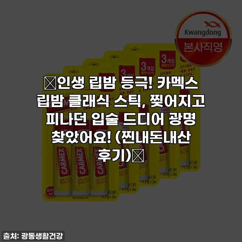 🔥인생 립밤 등극! 카멕스 립밤 클래식 스틱, 찢어지고 피나던 입술 드디어 광명 찾았어요! (찐내돈내산 후기)🔥