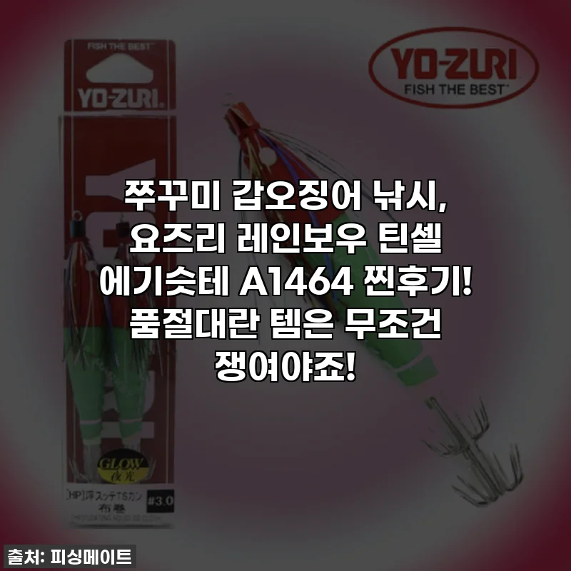 쭈꾸미 갑오징어 낚시, 요즈리 레인보우 틴셀 에기슷테 A1464 찐후기! 품절대란 템은 무조건 쟁여야죠!