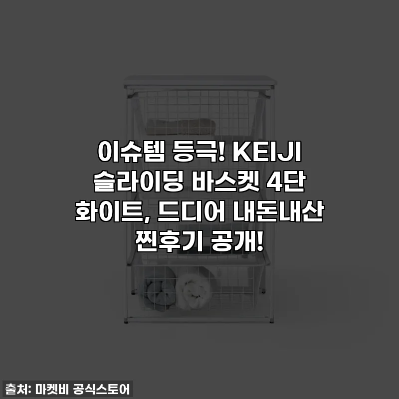 이슈템 등극! KEIJI 슬라이딩 바스켓 4단 화이트, 드디어 내돈내산 찐후기 공개!