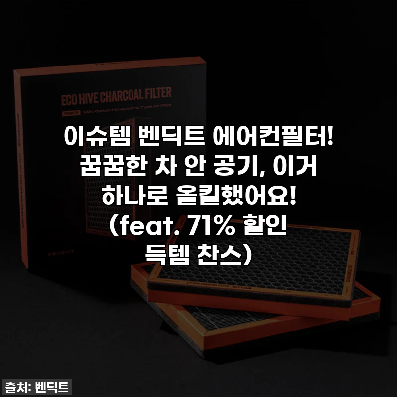 이슈템 벤딕트 에어컨필터! 꿉꿉한 차 안 공기, 이거 하나로 올킬했어요! (feat. 71% 할인 득템 찬스)