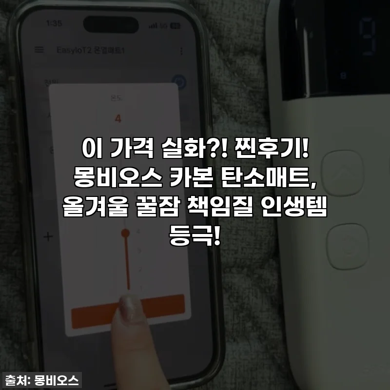 이 가격 실화?! 찐후기! 몽비오스 카본 탄소매트, 올겨울 꿀잠 책임질 인생템 등극!