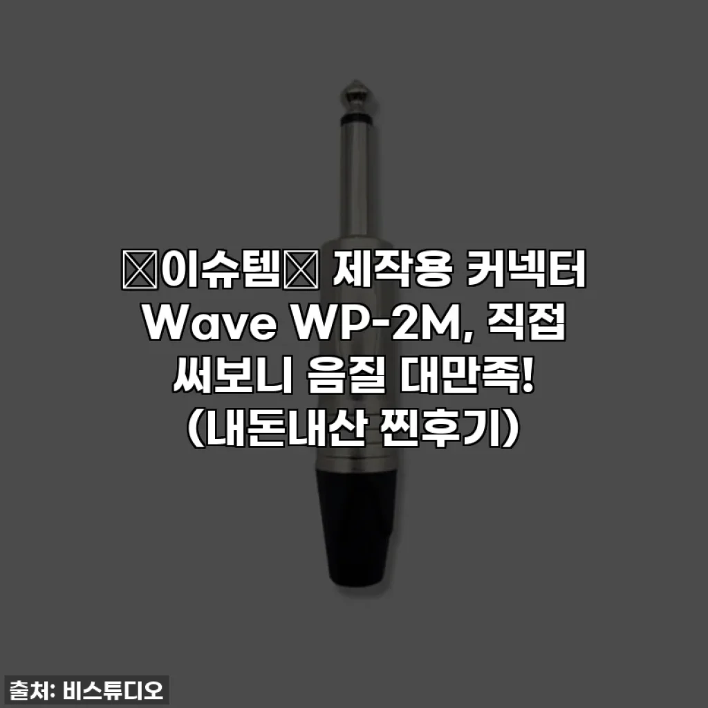 ✨이슈템✨ 제작용 커넥터 Wave WP-2M, 직접 써보니 음질 대만족! (내돈내산 찐후기)