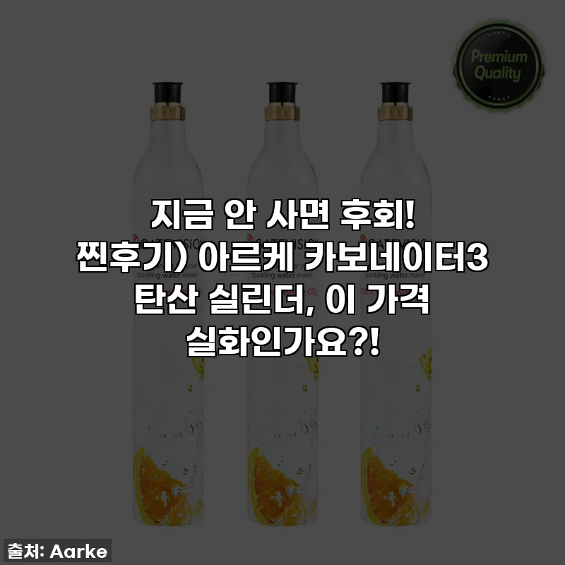 지금 안 사면 후회! 찐후기) 아르케 카보네이터3 탄산 실린더, 이 가격 실화인가요?!