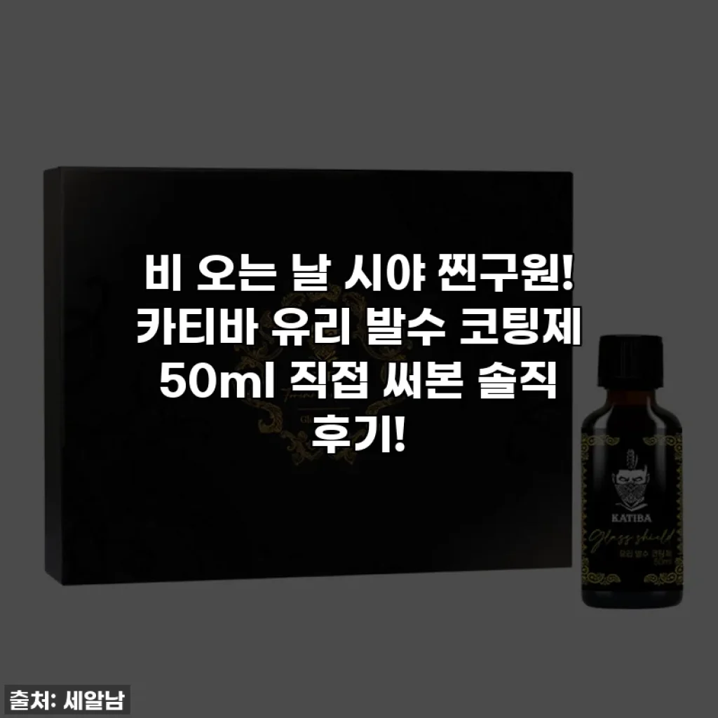 비 오는 날 시야 찐구원! 카티바 유리 발수 코팅제 50ml 직접 써본 솔직 후기!