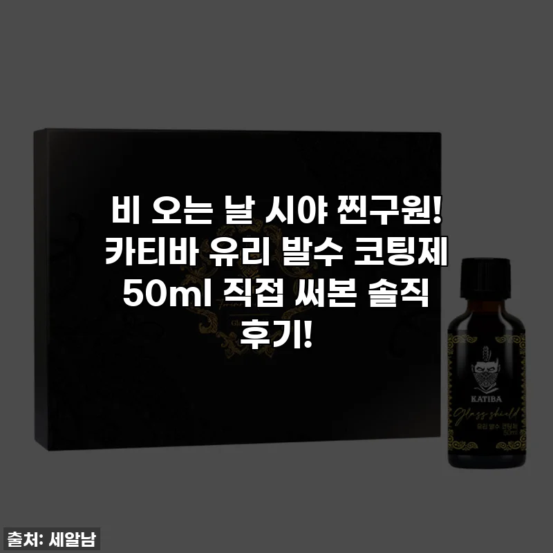 비 오는 날 시야 찐구원! 카티바 유리 발수 코팅제 50ml 직접 써본 솔직 후기!