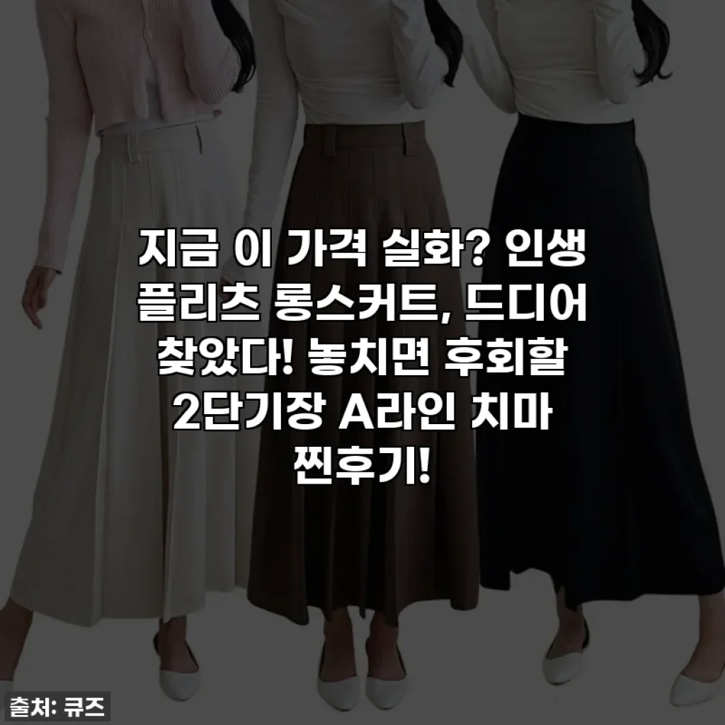 지금 이 가격 실화? 인생 플리츠 롱스커트, 드디어 찾았다! 놓치면 후회할 2단기장 A라인 치마 찐후기!