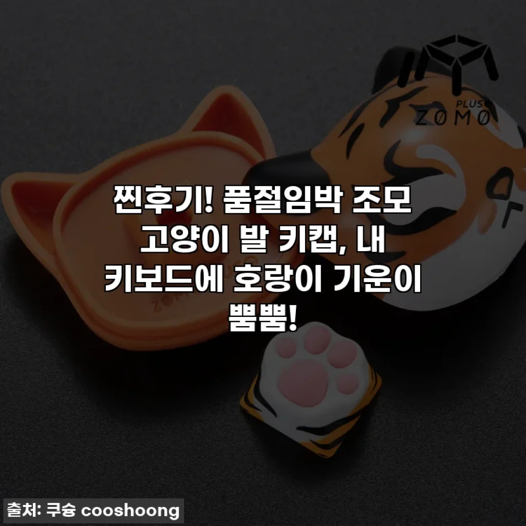 찐후기! 품절임박 조모 고양이 발 키캡, 내 키보드에 호랑이 기운이 뿜뿜!