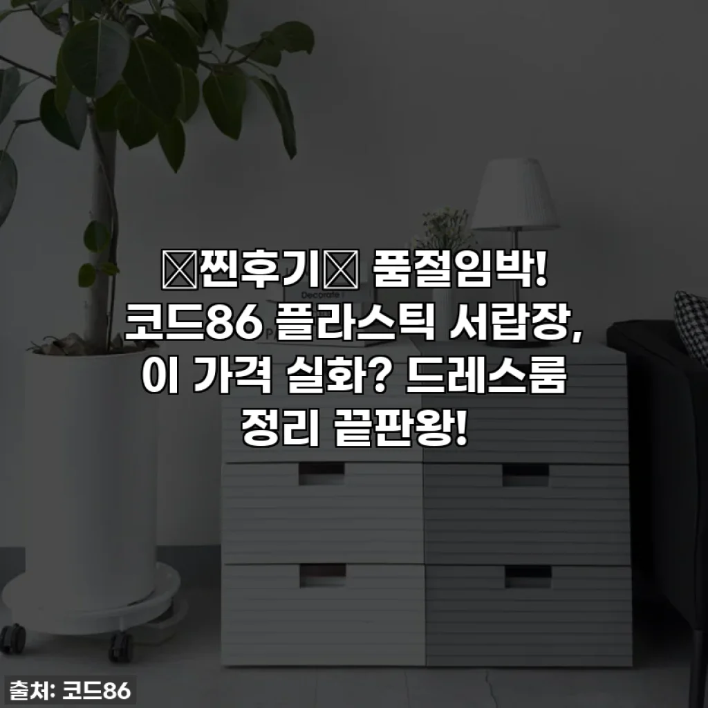 ✨찐후기✨ 품절임박! 코드86 플라스틱 서랍장, 이 가격 실화? 드레스룸 정리 끝판왕!