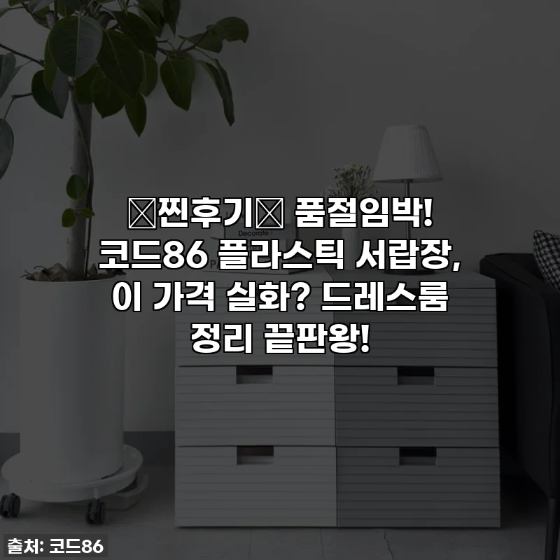 ✨찐후기✨ 품절임박! 코드86 플라스틱 서랍장, 이 가격 실화? 드레스룸 정리 끝판왕!