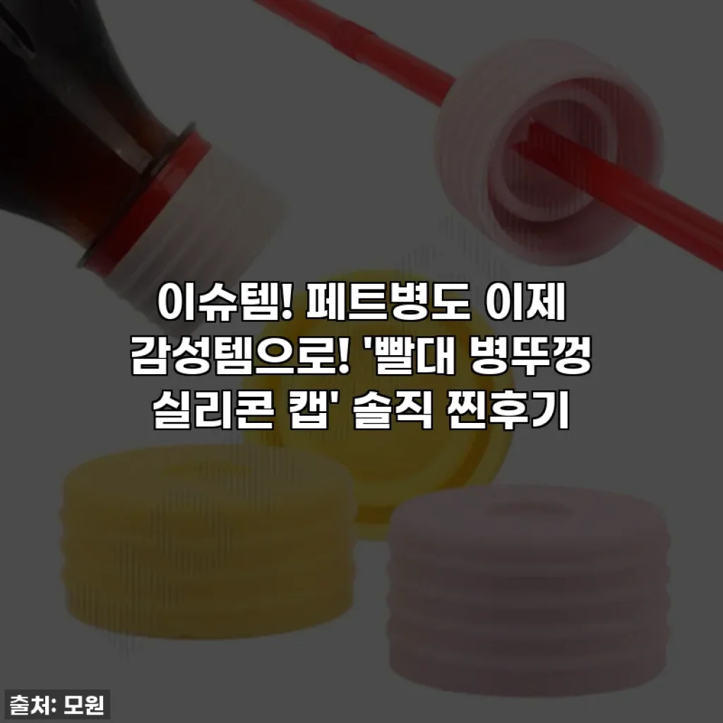 이슈템! 페트병도 이제 감성템으로! '빨대 병뚜껑 실리콘 캡' 솔직 찐후기
