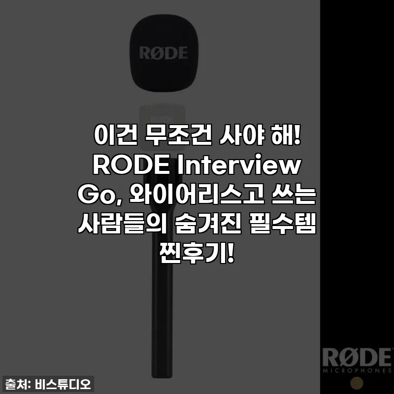 이건 무조건 사야 해! RODE Interview Go, 와이어리스고 쓰는 사람들의 숨겨진 필수템 찐후기!