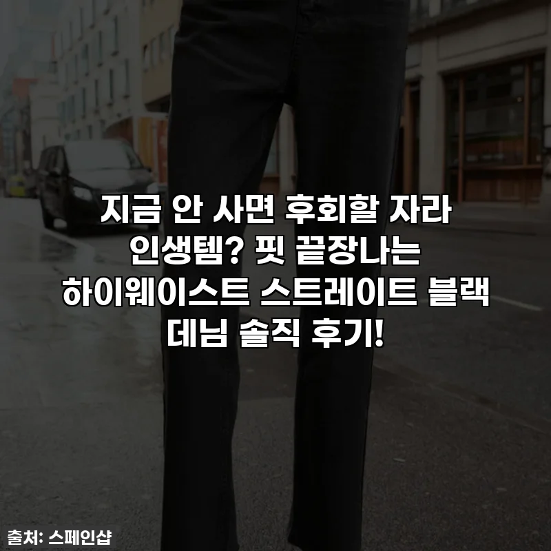 지금 안 사면 후회할 자라 인생템? 핏 끝장나는 하이웨이스트 스트레이트 블랙 데님 솔직 후기!