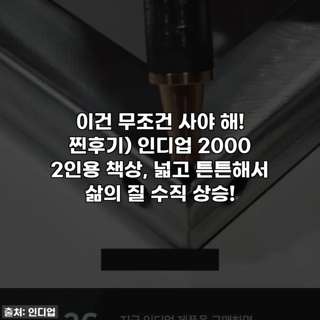 이건 무조건 사야 해! 찐후기) 인디업 2000 2인용 책상, 넓고 튼튼해서 삶의 질 수직 상승!