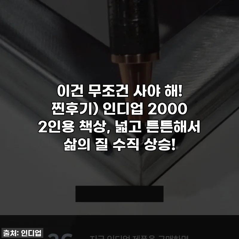 이건 무조건 사야 해! 찐후기) 인디업 2000 2인용 책상, 넓고 튼튼해서 삶의 질 수직 상승!