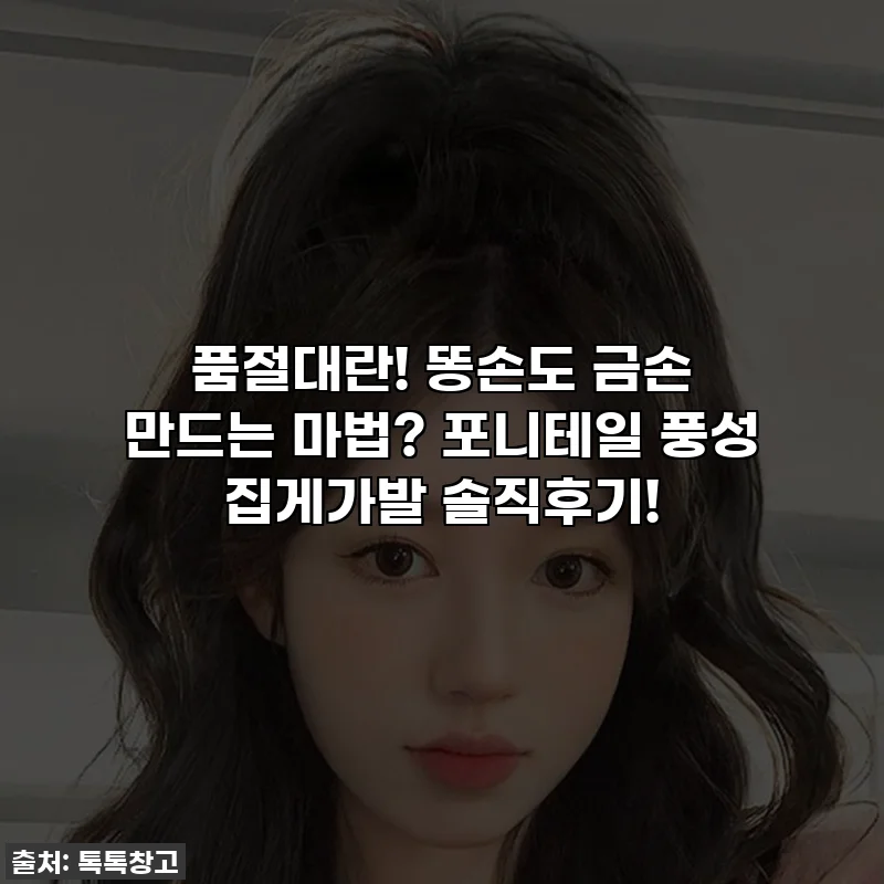 품절대란! 똥손도 금손 만드는 마법? 포니테일 풍성 집게가발 솔직후기!
