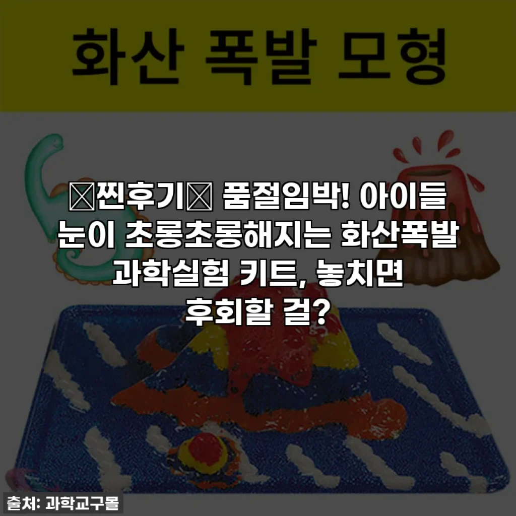 ✨찐후기✨ 품절임박! 아이들 눈이 초롱초롱해지는 화산폭발 과학실험 키트, 놓치면 후회할 걸?