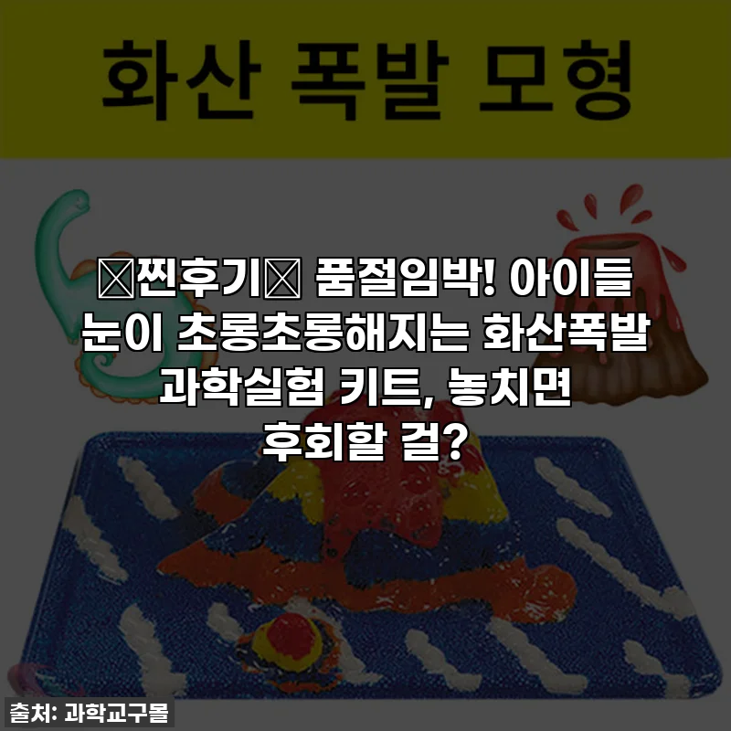 ✨찐후기✨ 품절임박! 아이들 눈이 초롱초롱해지는 화산폭발 과학실험 키트, 놓치면 후회할 걸?