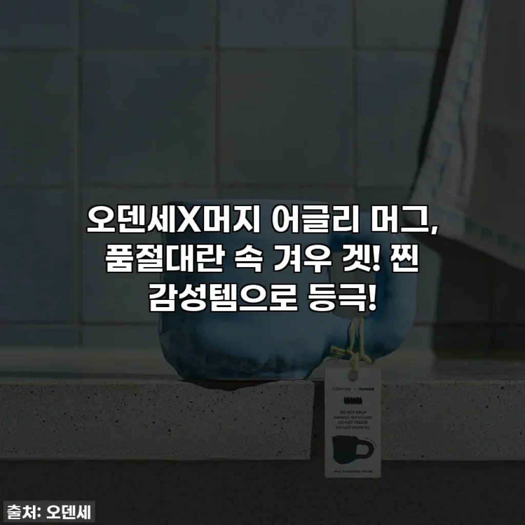 오덴세X머지 어글리 머그, 품절대란 속 겨우 겟! 찐 감성템으로 등극!