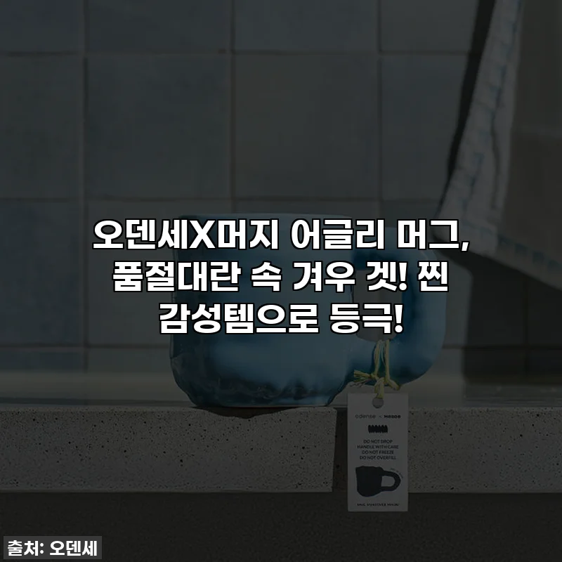 오덴세X머지 어글리 머그, 품절대란 속 겨우 겟! 찐 감성템으로 등극!