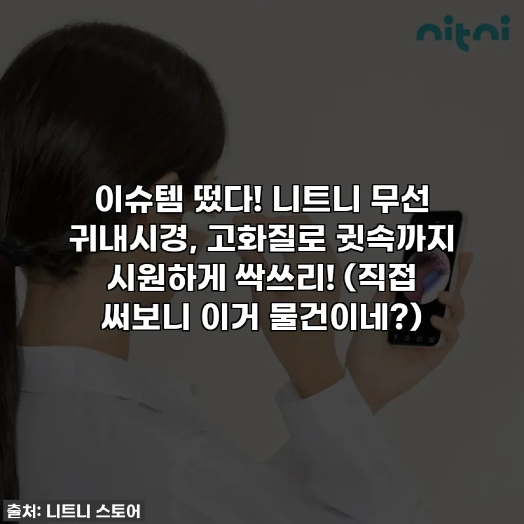 이슈템 떴다! 니트니 무선 귀내시경, 고화질로 귓속까지 시원하게 싹쓰리! (직접 써보니 이거 물건이네?)