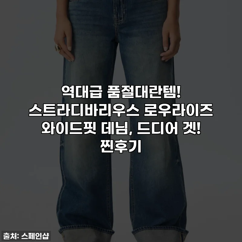 역대급 품절대란템! 스트라디바리우스 로우라이즈 와이드핏 데님, 드디어 겟! 찐후기