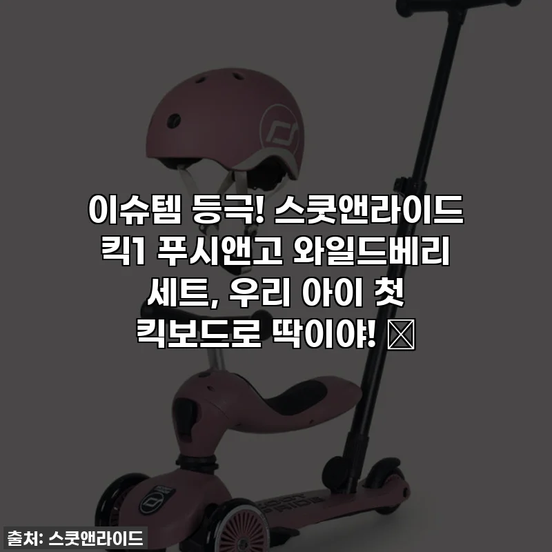 이슈템 등극! 스쿳앤라이드 킥1 푸시앤고 와일드베리 세트, 우리 아이 첫 킥보드로 딱이야! 💖