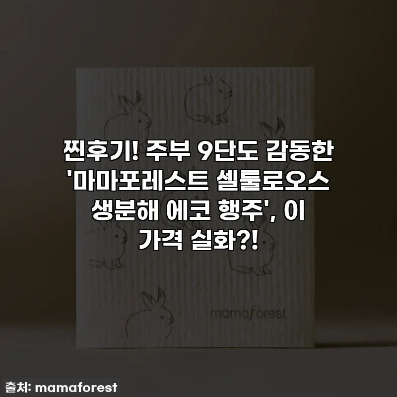 찐후기! 주부 9단도 감동한 '마마포레스트 셀룰로오스 생분해 에코 행주', 이 가격 실화?!