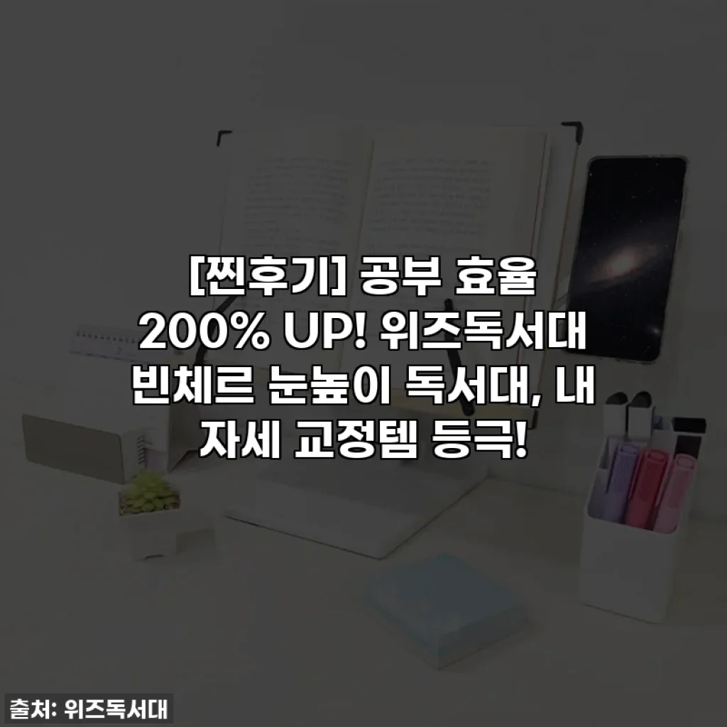 [찐후기] 공부 효율 200% UP! 위즈독서대 빈체르 눈높이 독서대, 내 자세 교정템 등극!