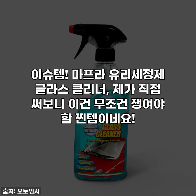 이슈템! 마프라 유리세정제 글라스 클리너, 제가 직접 써보니 이건 무조건 쟁여야 할 찐템이네요!