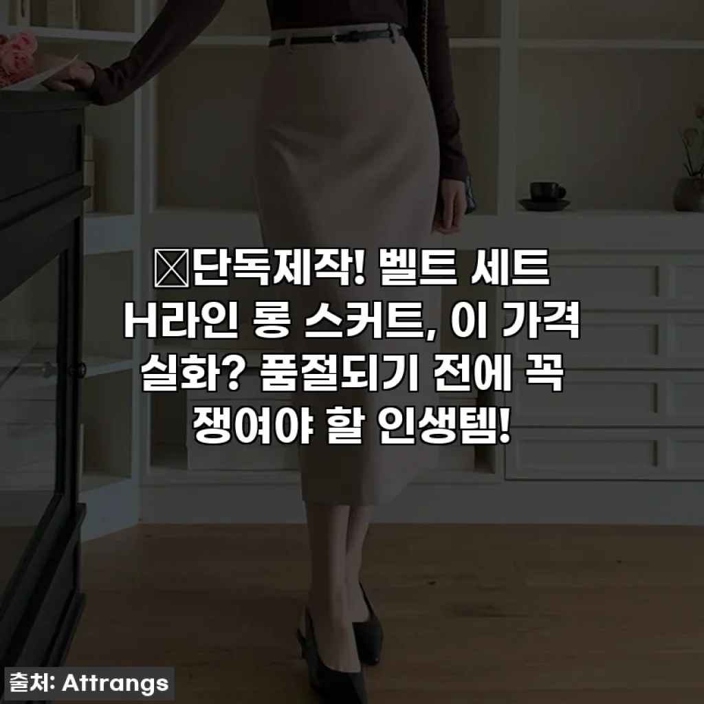🔥단독제작! 벨트 세트 H라인 롱 스커트, 이 가격 실화? 품절되기 전에 꼭 쟁여야 할 인생템!