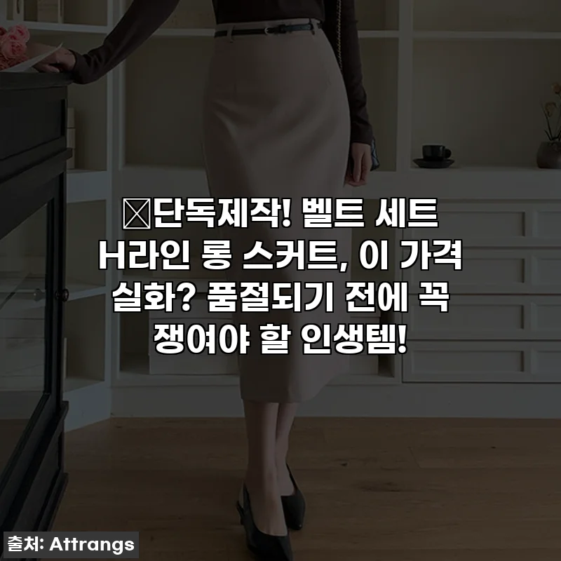 🔥단독제작! 벨트 세트 H라인 롱 스커트, 이 가격 실화? 품절되기 전에 꼭 쟁여야 할 인생템!