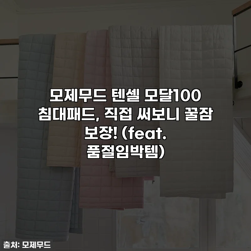 모제무드 텐셀 모달100 침대패드, 직접 써보니 꿀잠 보장! (feat. 품절임박템)