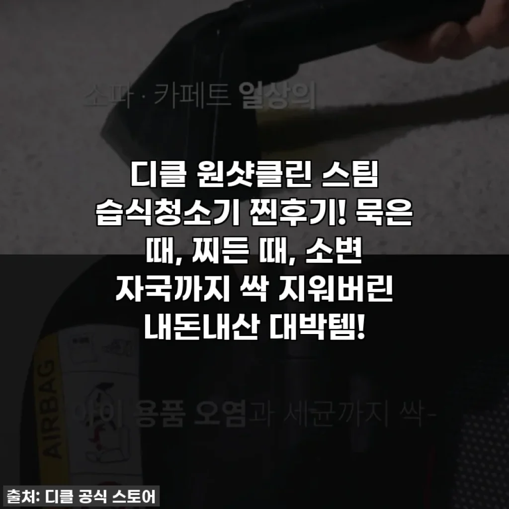 디클 원샷클린 스팀 습식청소기 찐후기! 묵은 때, 찌든 때, 소변 자국까지 싹 지워버린 내돈내산 대박템!