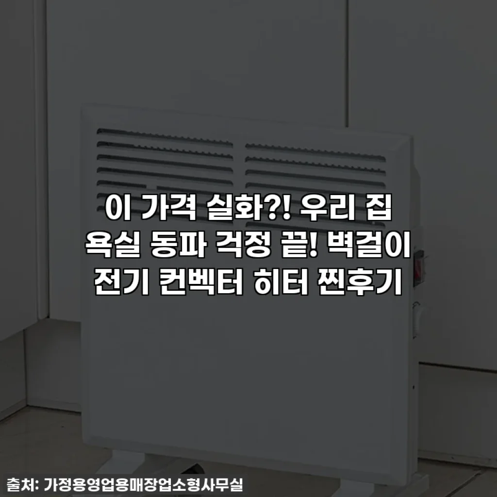 이 가격 실화?! 우리 집 욕실 동파 걱정 끝! 벽걸이 전기 컨벡터 히터 찐후기
