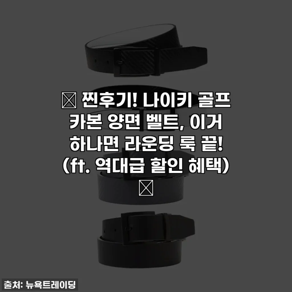 🔥 찐후기! 나이키 골프 카본 양면 벨트, 이거 하나면 라운딩 룩 끝! (ft. 역대급 할인 혜택) 🔥