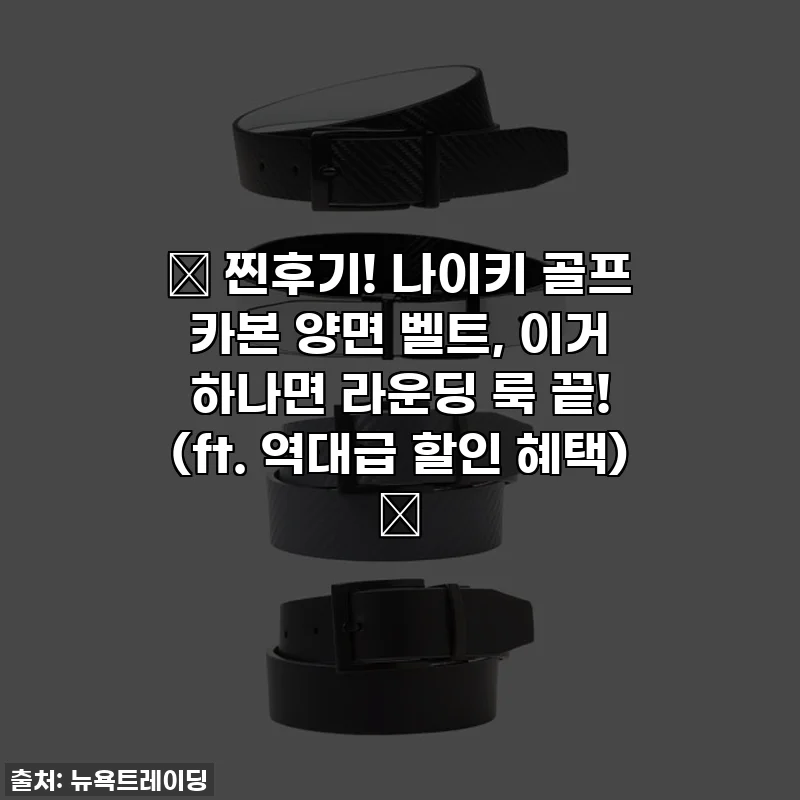 🔥 찐후기! 나이키 골프 카본 양면 벨트, 이거 하나면 라운딩 룩 끝! (ft. 역대급 할인 혜택) 🔥