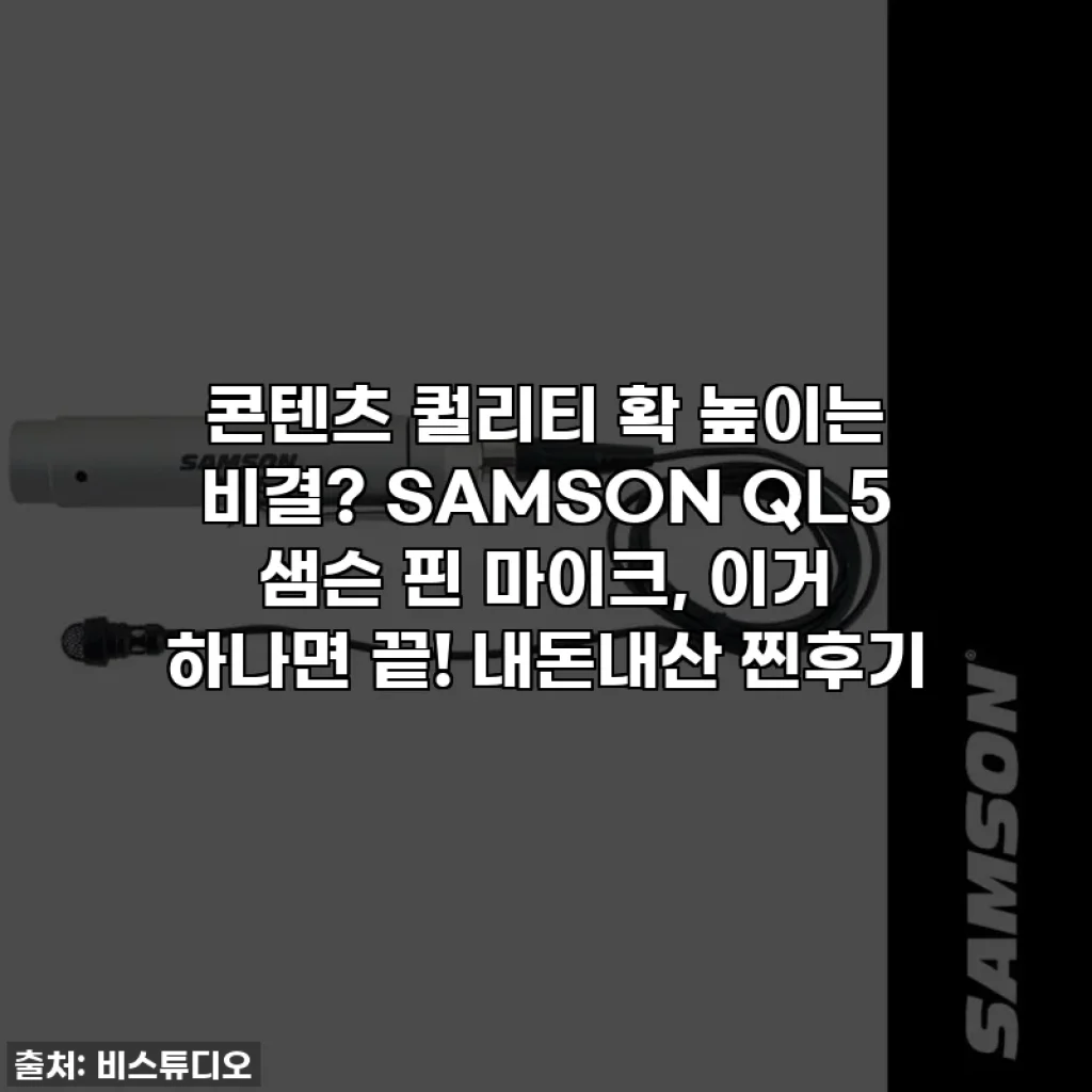 콘텐츠 퀄리티 확 높이는 비결? SAMSON QL5 샘슨 핀 마이크, 이거 하나면 끝! 내돈내산 찐후기
