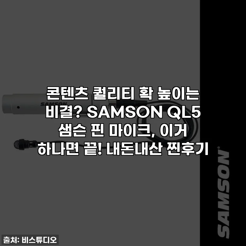 콘텐츠 퀄리티 확 높이는 비결? SAMSON QL5 샘슨 핀 마이크, 이거 하나면 끝! 내돈내산 찐후기