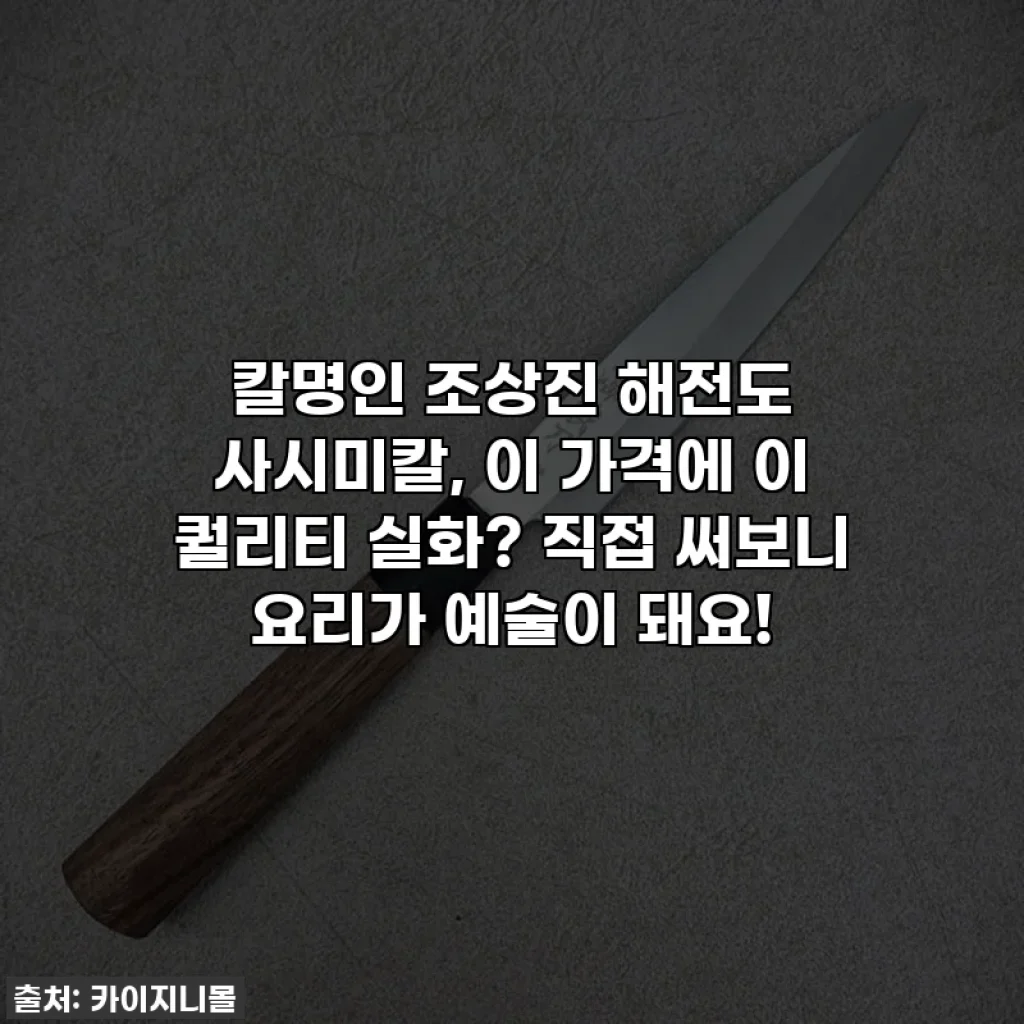 칼명인 조상진 해전도 사시미칼, 이 가격에 이 퀄리티 실화? 직접 써보니 요리가 예술이 돼요!