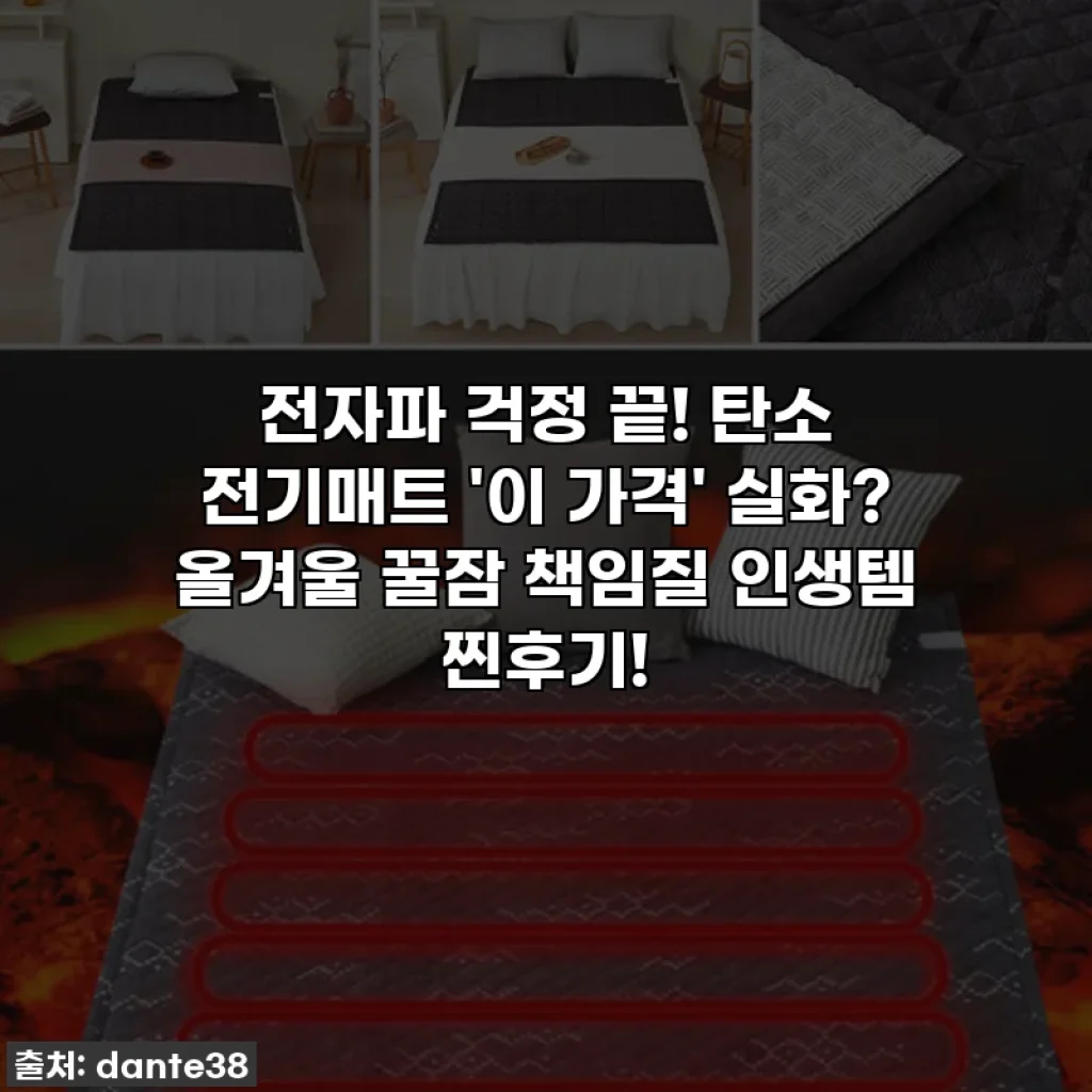 전자파 걱정 끝! 탄소 전기매트 '이 가격' 실화? 올겨울 꿀잠 책임질 인생템 찐후기!